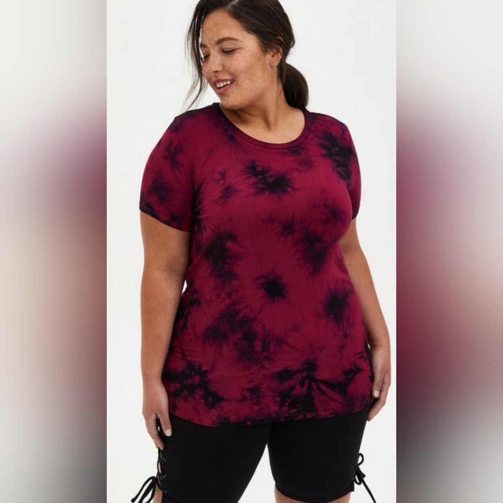 Torrid red & black Super Soft tee. Size 2